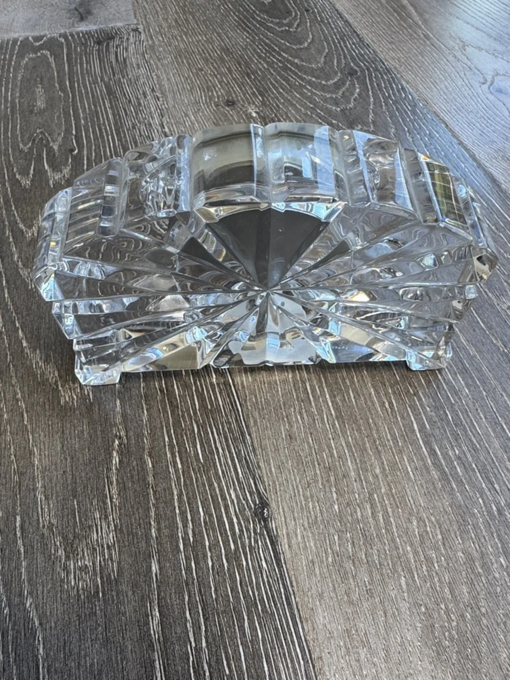 Waterford Crystal Clear and Gold Crystal Mantel Clock